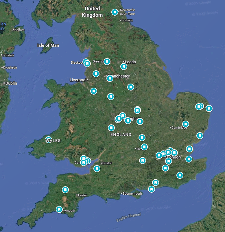 MAPlanning Project Locations Map